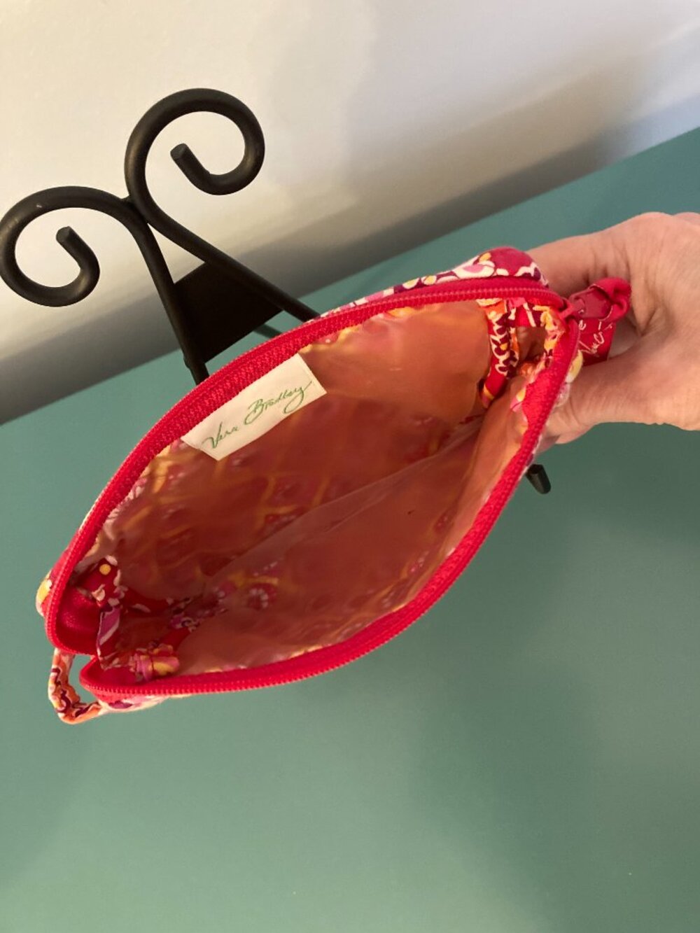 Vera Bradley Cosmetic Bag in Raspberry Fizz - Picture 3 of 8